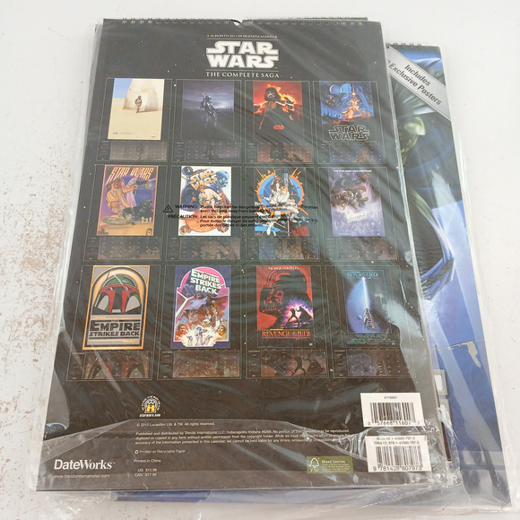 4X Star Wars 16-Month Oversized Calendars 2011–2014 Includes Exclusive Poster - Picture 6 of 12
